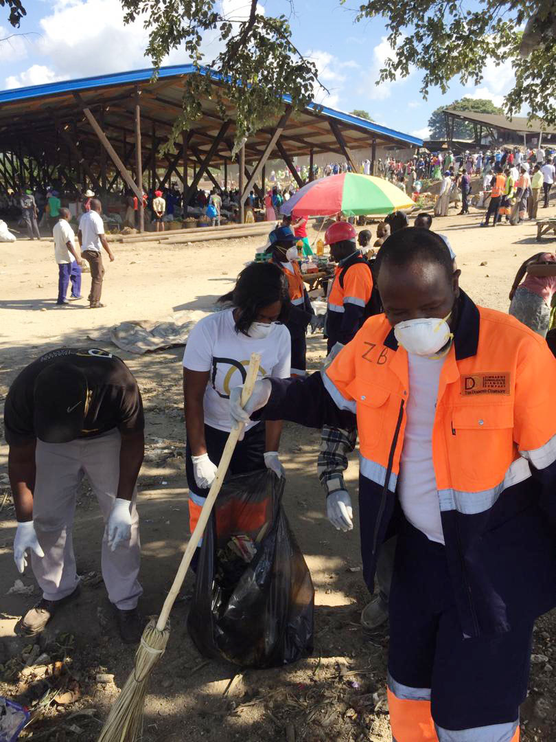 ZCDC clean Sakubva Market in Mutare Zimbabwe Consolidated Diamond Company